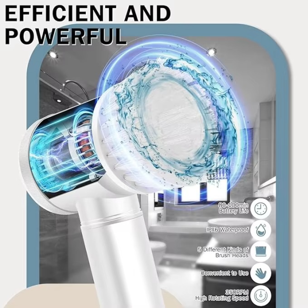 Magic Brush Wireless Battery Cleaning Brush Bathtub