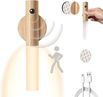 Led Wood Night Light Pir Motion Sensor lamp